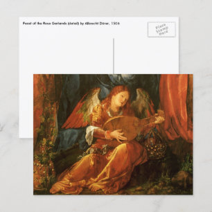 Rosenkranzfestengel von Albrecht Dürer Postkarte