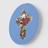 Rosenkreuz Das Rosenkreuz-Symbol der Rosenkreuzer Große Wanduhr (Winkel)