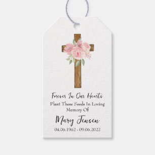 Rosenkreuz-Gedenkbestattung Saatgut-Päckchen Geschenkanhänger
