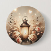 Rosenlaternen-Glanz-Sträuß Button (Vorderseite)