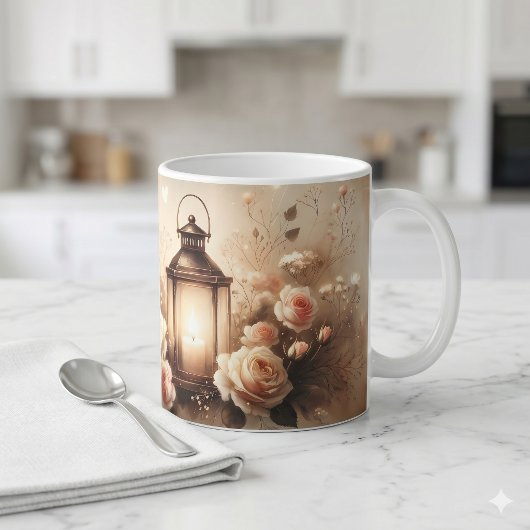 Rosenlaternen-Glow-Sträußchen Kaffeetasse