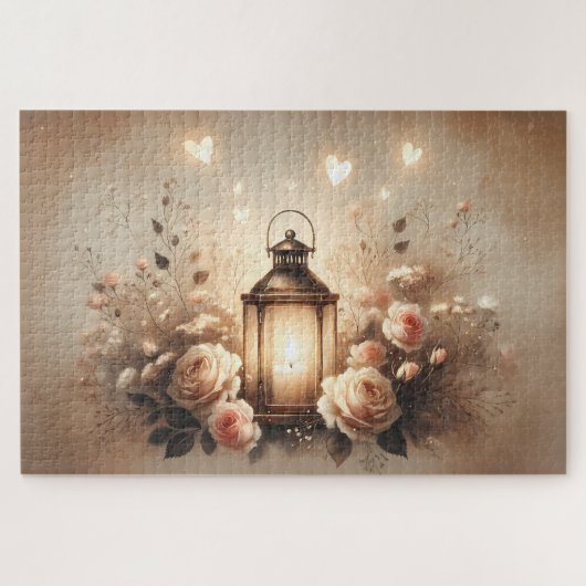 Rosenlaternen-Glow-Sträußchen Puzzle (Horizontal)