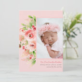 Rosenlavender | Moderne Elegante Blumengeburt Ankündigung (Stehend Vorderseite)