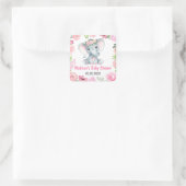 Rosenlepharieretikett Quadratischer Aufkleber (Tasche)