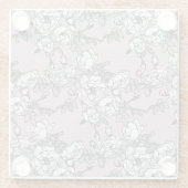 Rosenlevenhintergrund Glasuntersetzer (Rückseite)