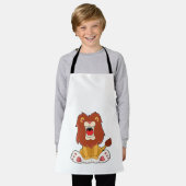 Rosenlion Schürze (Getragen)