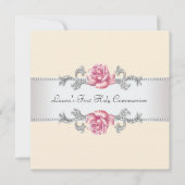 Rosenmädchen Erste Kommune Einladung (Vorderseite)