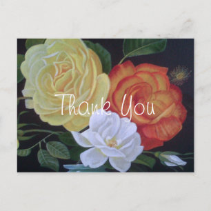 Rosenmalerei Danke Postkarte