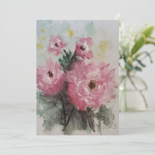 Rosenmalerei Karte (Stehend Vorderseite)