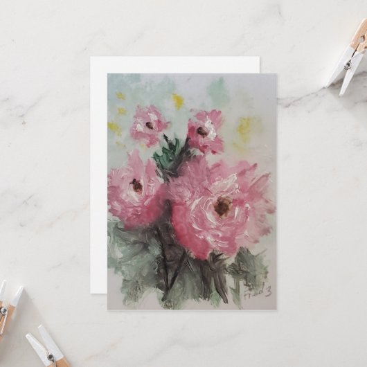 Rosenmalerei Karte (Vorderseite/Rückseite Beispiel)