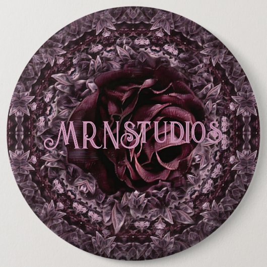 Rosenmandala button (Vorderseite)