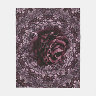 Rosenmandala  fleecedecke