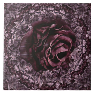 Rosenmandala fliese