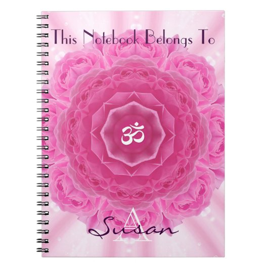 RosenMandala, Notizbuch Notizblock (Vorderseite)