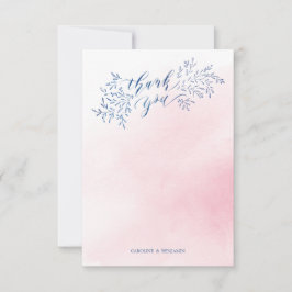 Rosenmarinebranche, rustikale Blumenkalligraphie V Dankeskarte