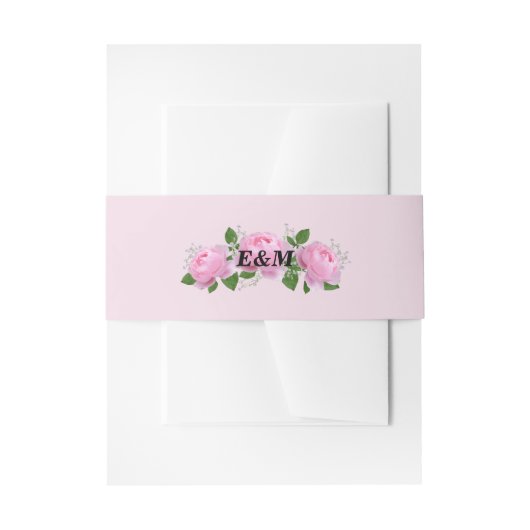 Rosenmonogramm Einladungsbanderole (Vorderseite Beispiel)