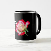 Rosenmonogramm-Kaffee-Tasse Tasse (VorderseiteRechts)