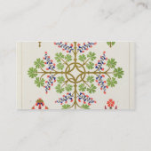 Rosenmotiv-Tapetenentwurf, gedruckt von M. u. von Visitenkarte (Rückseite)