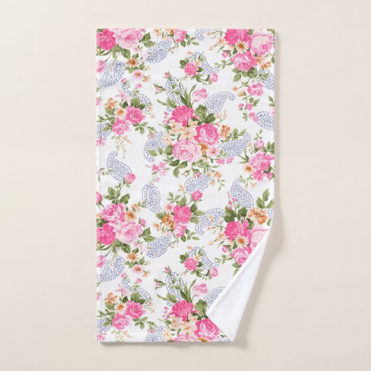 Rosenmuster Badhandtuch Set (Handtuch)