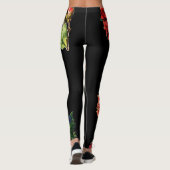 Rosenmuster boho Chic der Blumentätowierungs-Rosen Leggings (Rückseite)