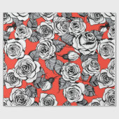 Rosenmuster Geschenkpapier (Flach)