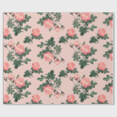 Rosenmuster Geschenkpapier (Flach)