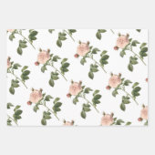Rosenmuster Geschenkpapier Set (Vorderseite)