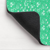 Rosenmuster Grün Mousepad (Ecke)