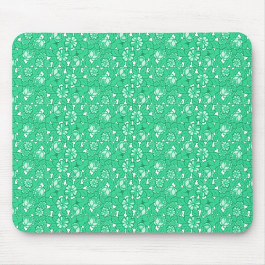 Rosenmuster Grün Mousepad (Vorne)
