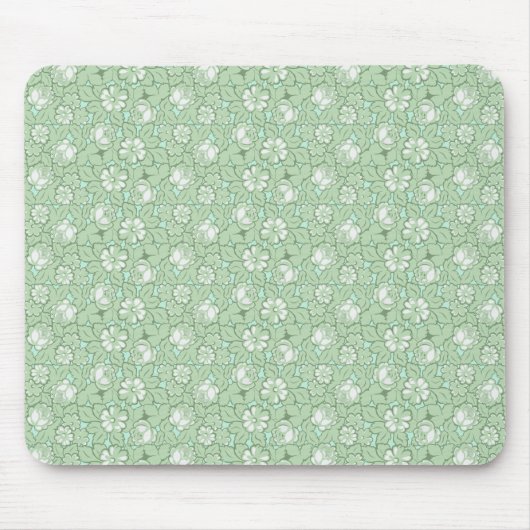 Rosenmuster in hellgrün mousepad (Vorne)