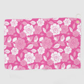 ROSENMUSTER IN ROSA GOLFHANDTUCH (Horizontal)