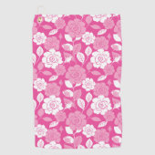 ROSENMUSTER IN ROSA GOLFHANDTUCH (Vorderseite)