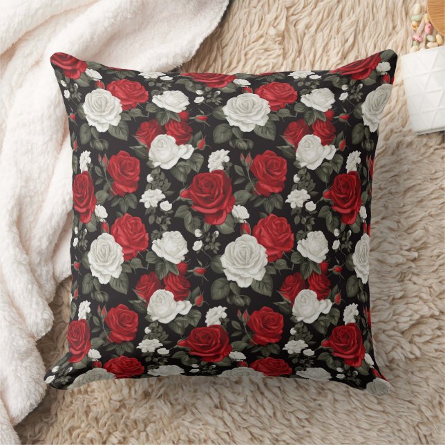 Rosenmuster in Rosen Kissen (Decke)
