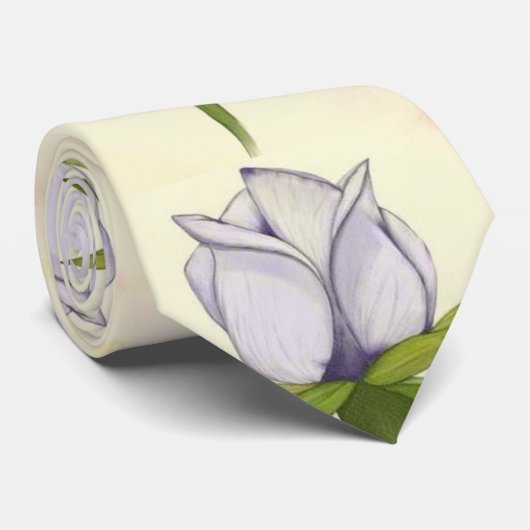 Rosenmuster Krawatte (Gerollt)