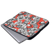 Rosenmuster Laptopschutzhülle (Vorne Knopf)