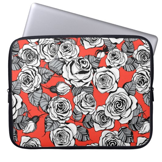 Rosenmuster Laptopschutzhülle (Vorderseite)