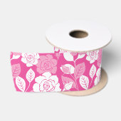 ROSENMUSTER (ROSA) SATINBAND (Spule)