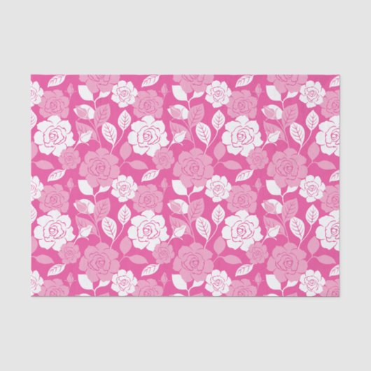 ROSENMUSTER (ROSA) SEIDENPAPIER (Vorderseite)