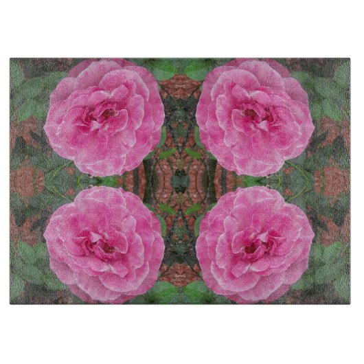 Rosenmuster Schneidebrett (Vorderseite)