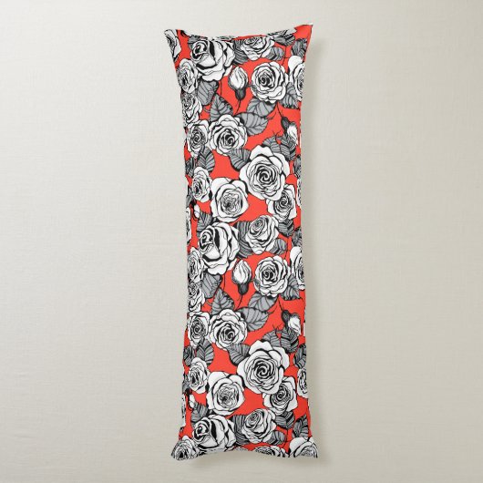 Rosenmuster Seitenschläferkissen (Rückseite (Vertikal))