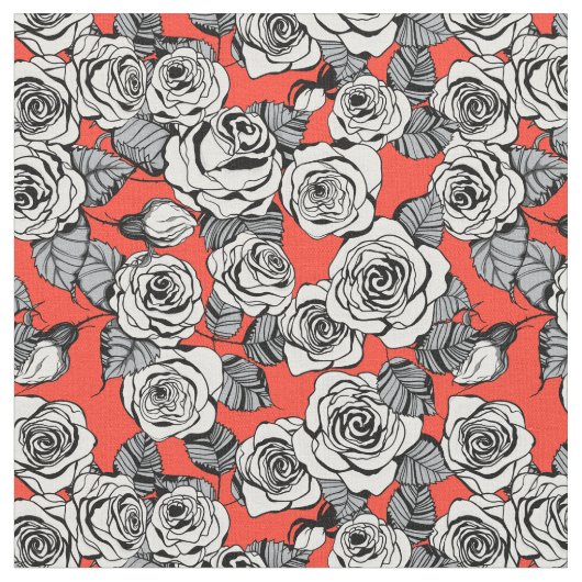 Rosenmuster Stoff (Nahaufnahme)