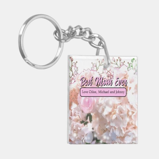 Rosenmutter, weißer Dornhai Schlüsselanhänger (Vorderseite links)