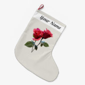 Rosenpaar Großer Weihnachtsstrumpf (Vorderansicht (hängend))