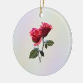 Rosenpaar Keramik Ornament (Links)
