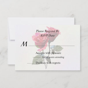 Rosenpaar RSVP Karte