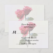 Rosenpaar RSVP Karte (Vorne/Hinten)