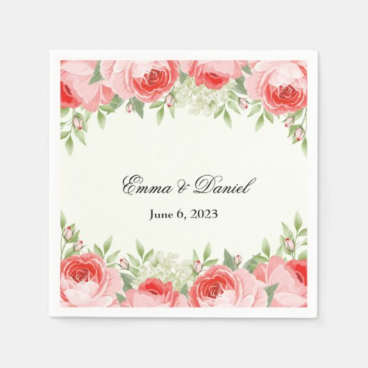 Rosenpapier Napkins Serviette (Vorderseite)