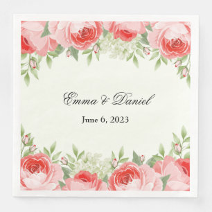 Rosenpapier Napkins Serviette
