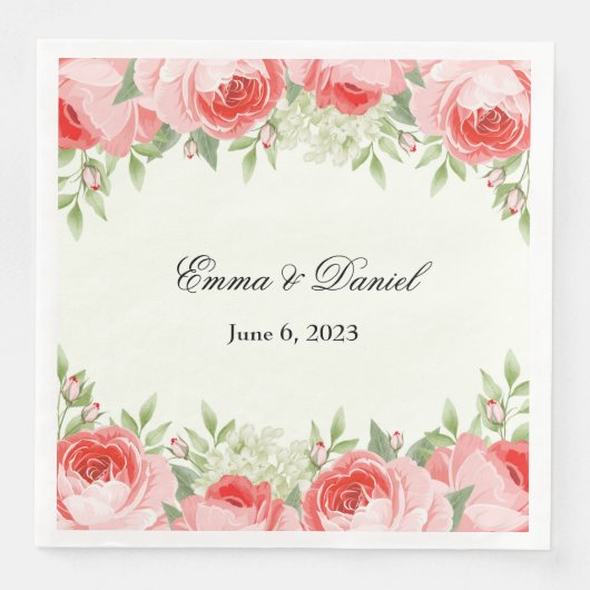 Rosenpapier Napkins Serviette (Vorderseite)