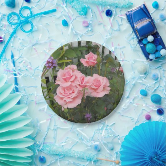 Rosenpapier-Platte Pappteller (Party)